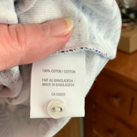 🍉 Reitmans plus all over print white/ blue 2X, tank top 100% cotton - Picture 10 of 10